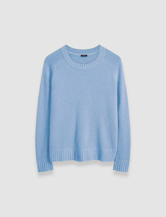 JOSEPH Fashion Women Open Cashmere Round Neck Jumper Faded Sky