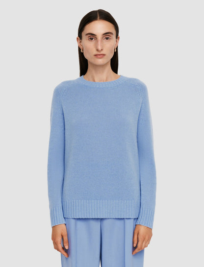 JOSEPH Fashion Women Open Cashmere Round Neck Jumper Faded Sky