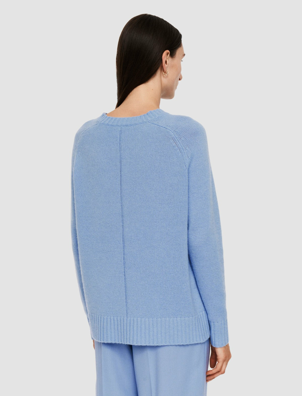 JOSEPH Fashion Women Open Cashmere Round Neck Jumper Faded Sky