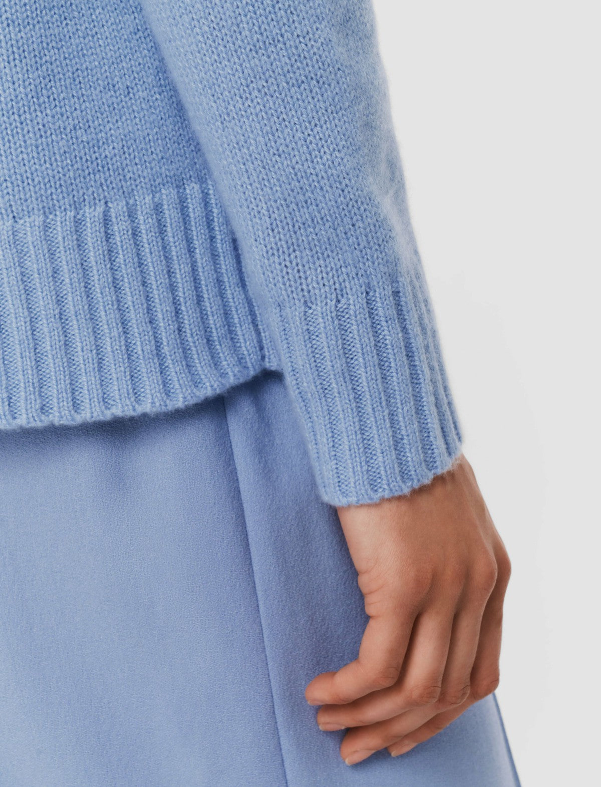 JOSEPH Fashion Women Open Cashmere Round Neck Jumper Faded Sky