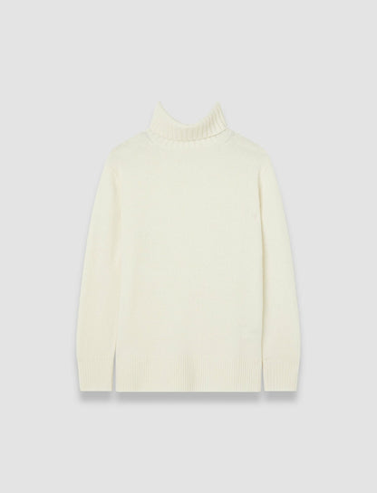 JOSEPH Fashion Women Open Cashmere High Neck Jumper Ivory
