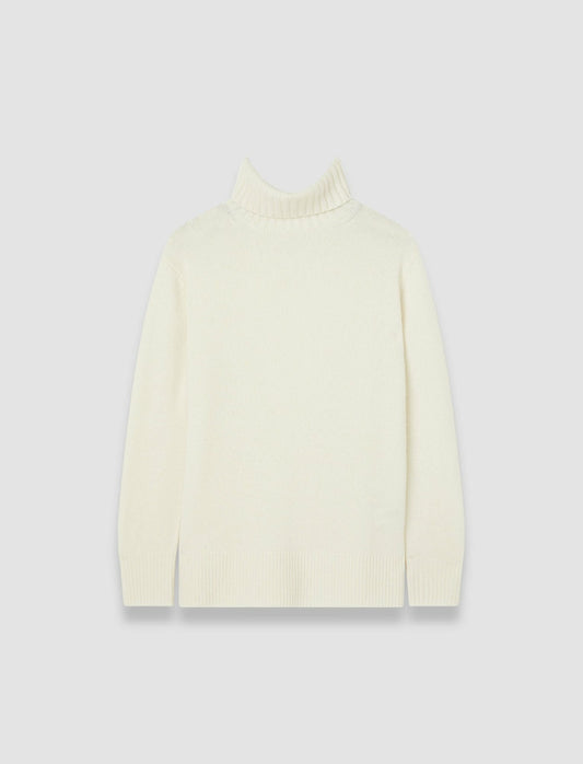 JOSEPH Fashion Women Open Cashmere High Neck Jumper Ivory