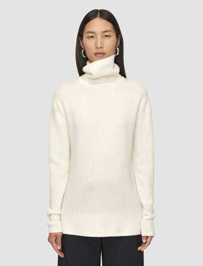 JOSEPH Fashion Women Open Cashmere High Neck Jumper Ivory