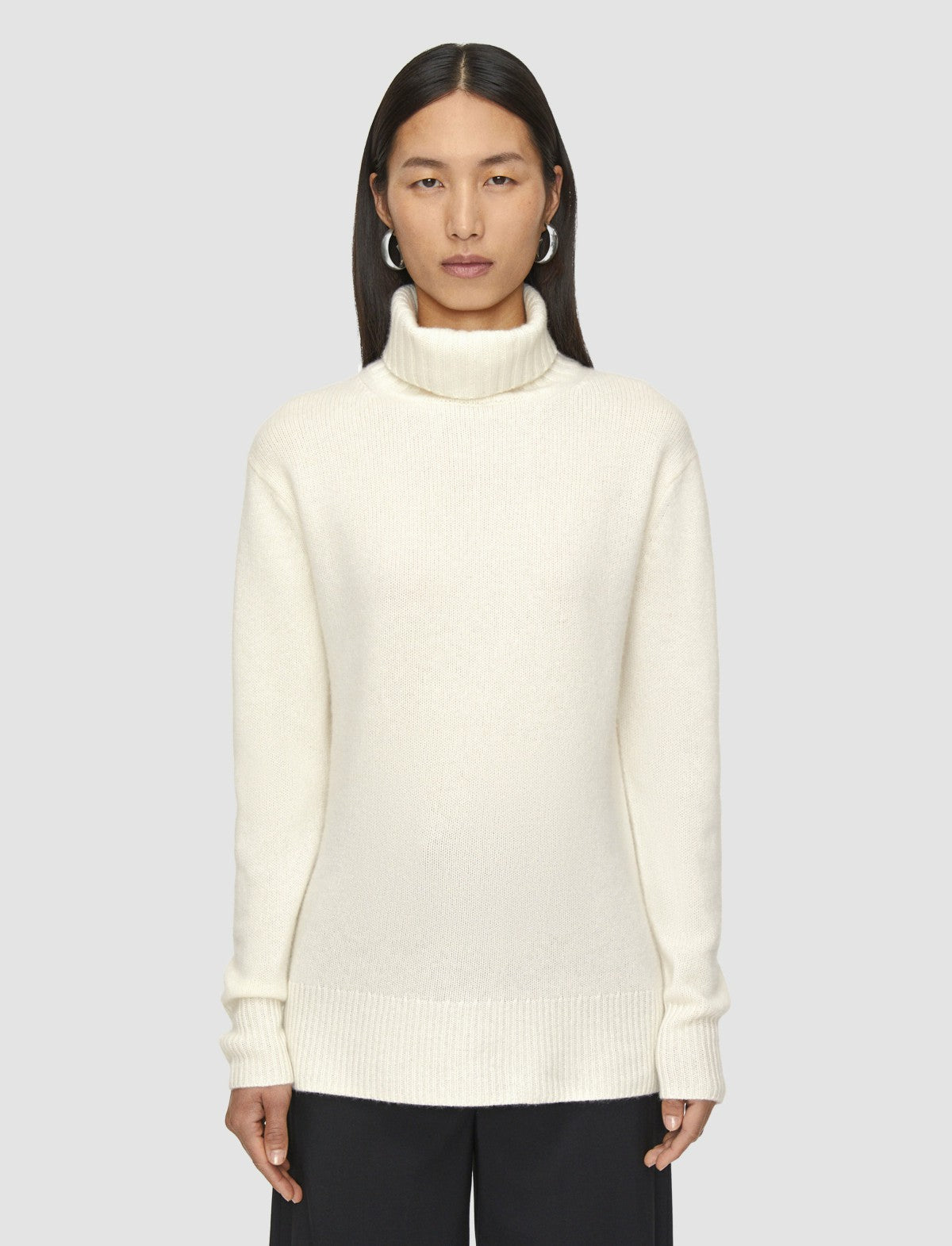 JOSEPH Fashion Women Open Cashmere High Neck Jumper Ivory