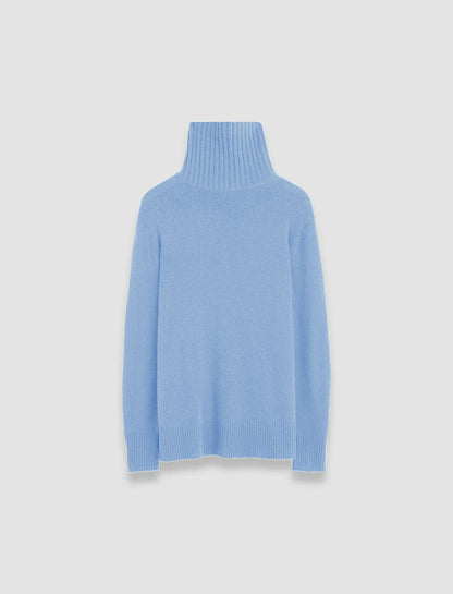 JOSEPH Fashion Women Open Cashmere High Neck Jumper Faded Sky