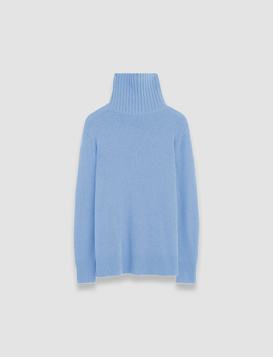 JOSEPH Fashion Women Open Cashmere High Neck Jumper Faded Sky