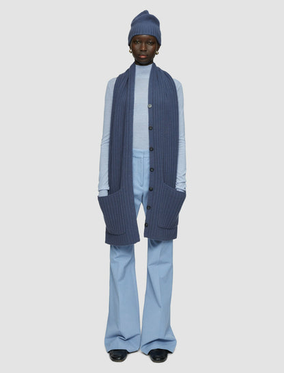 JOSEPH Fashion Women Open Cashmere Button Scarf Harbour
