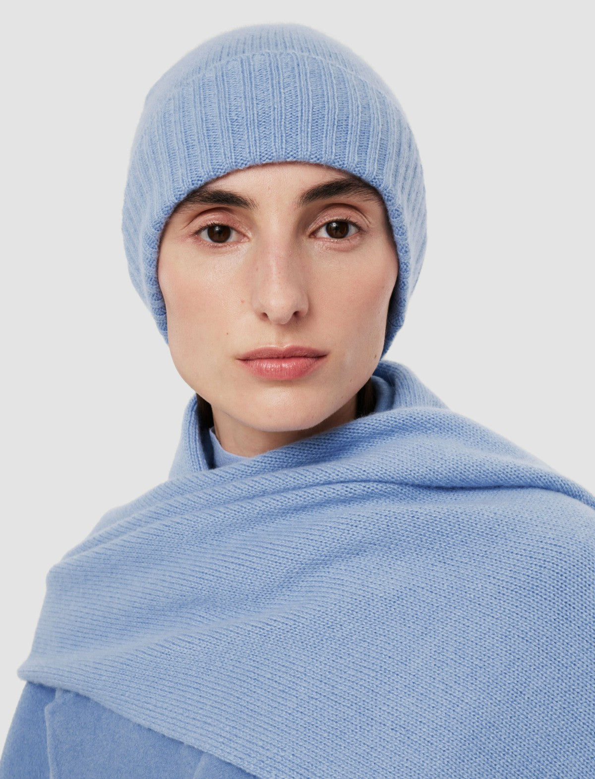 JOSEPH Fashion Women Open Cashmere Hat Faded Sky