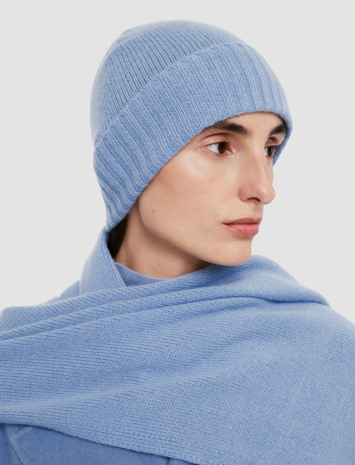 JOSEPH Fashion Women Open Cashmere Hat Faded Sky