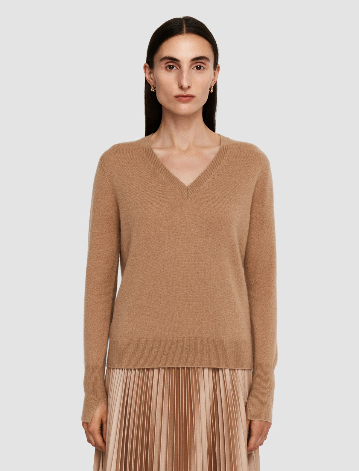 JOSEPH Fashion Women Light Pure Cashmere V Neck Jumper Blusher