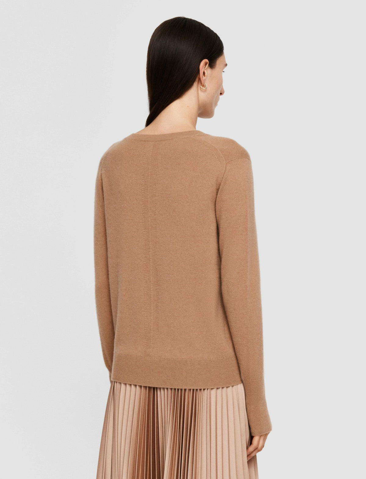 JOSEPH Fashion Women Light Pure Cashmere V Neck Jumper Blusher