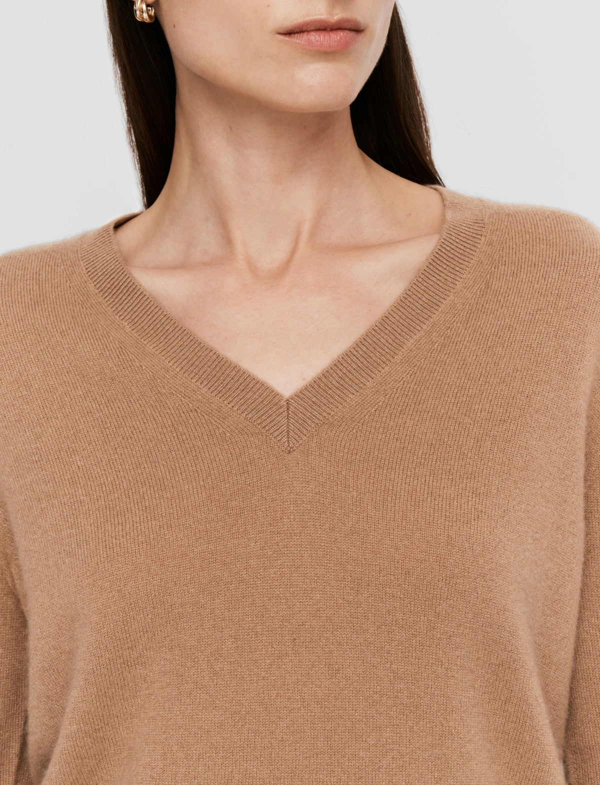 JOSEPH Fashion Women Light Pure Cashmere V Neck Jumper Blusher