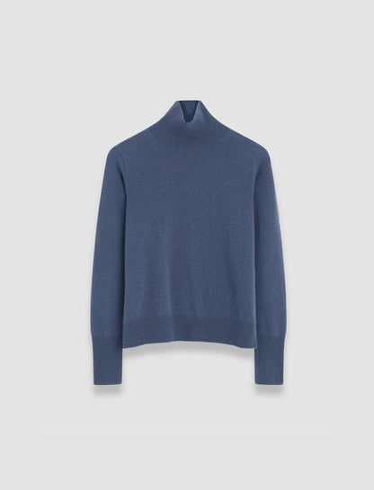 JOSEPH Fashion Women Light Pure Cashmere High Neck Jumper Harbour