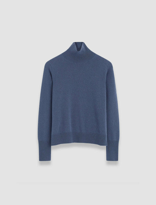 JOSEPH Fashion Women Light Pure Cashmere High Neck Jumper Harbour