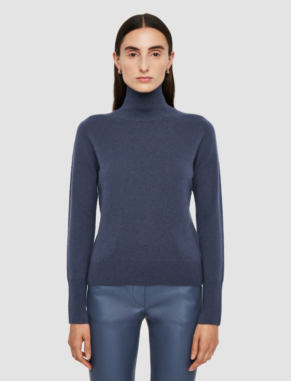 JOSEPH Fashion Women Light Pure Cashmere High Neck Jumper Harbour