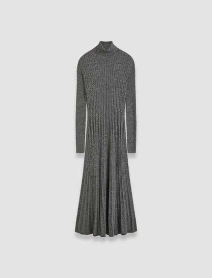 JOSEPH Fashion Women Ribbed Cable Knit Dress Ivory/Black