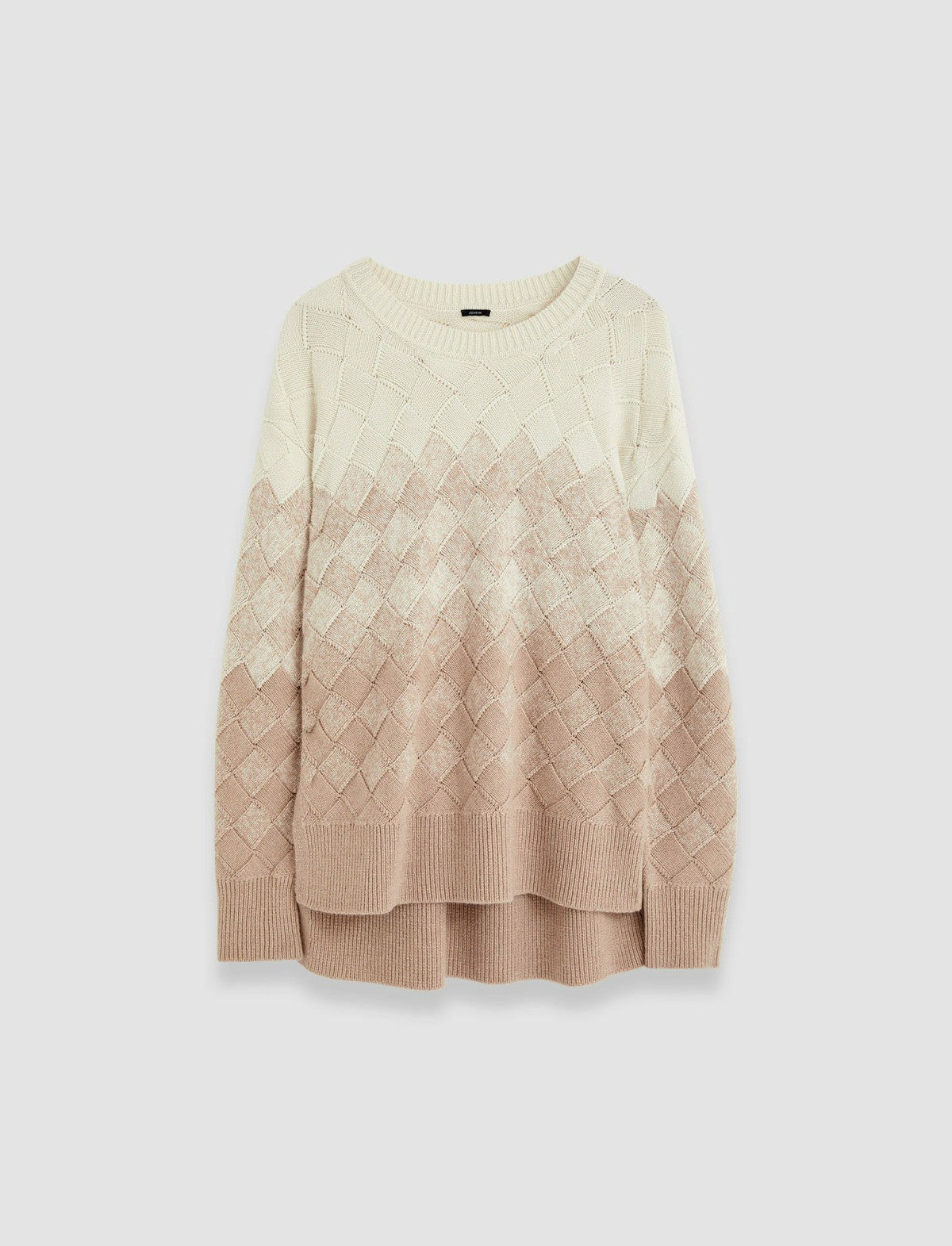 JOSEPH Fashion Women Weave Knit Round Neck Jumper Ivory/Blusher