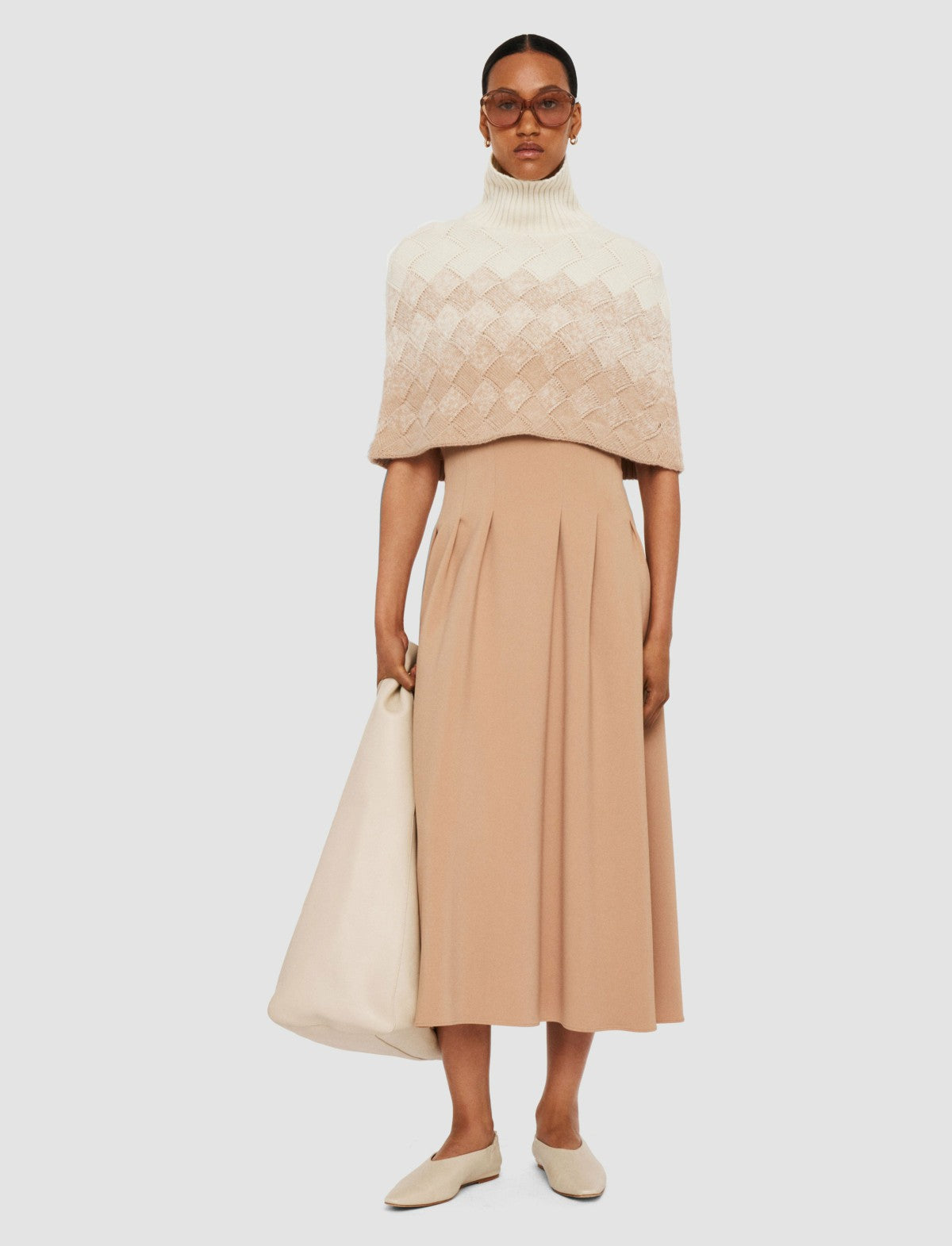 JOSEPH Fashion Women Weave Knit Neck Warmer Ivory/Blusher