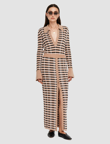JOSEPH Fashion Women Check Wool Silk Skirt Blusher Combo