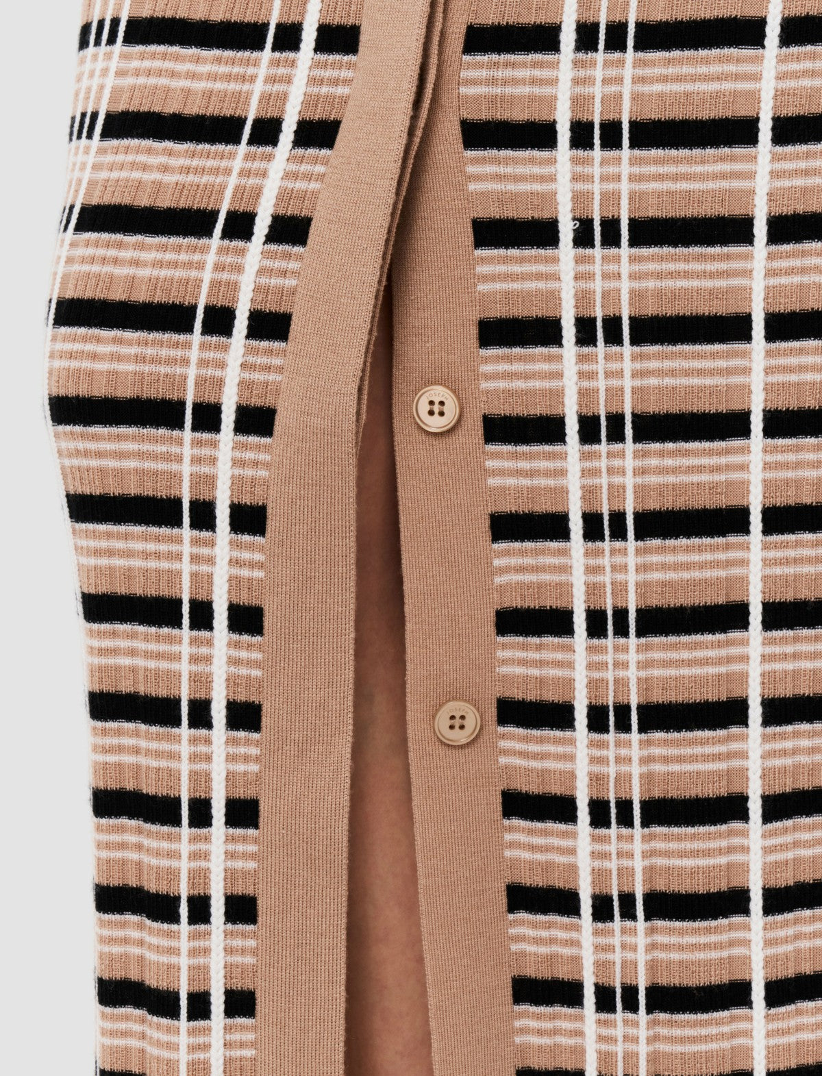 JOSEPH Fashion Women Check Wool Silk Skirt Blusher Combo