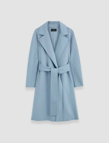 JOSEPH Fashion Women Costa Double Face Cashmere Coat Faded Sky