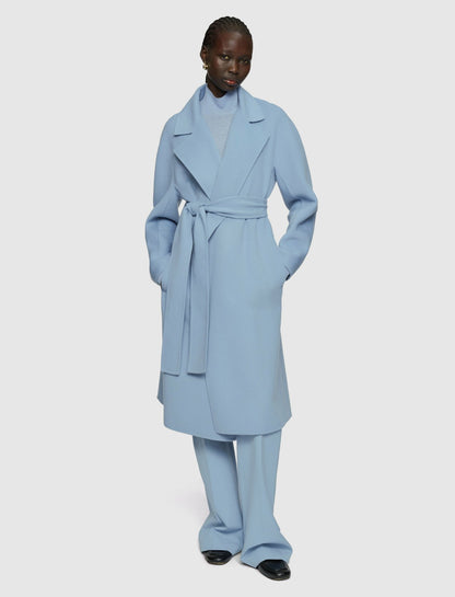 JOSEPH Fashion Women Costa Double Face Cashmere Coat Faded Sky