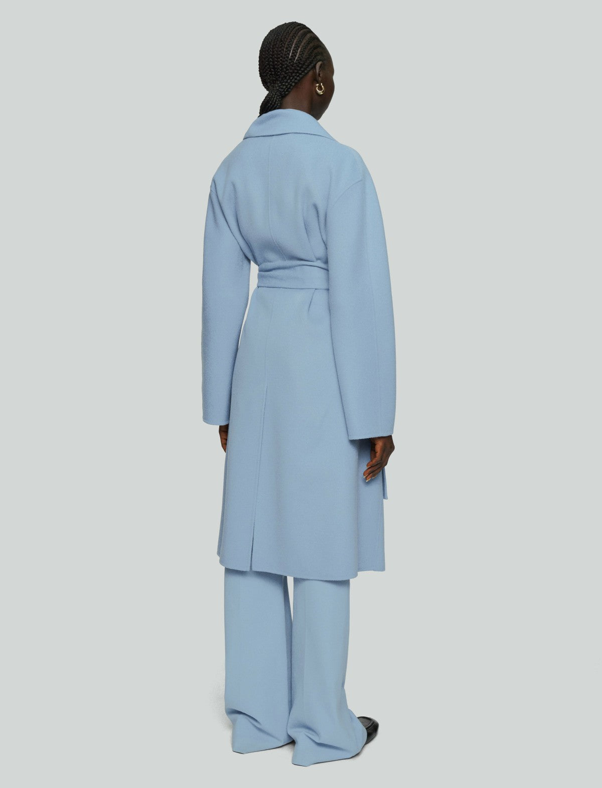JOSEPH Fashion Women Costa Double Face Cashmere Coat Faded Sky