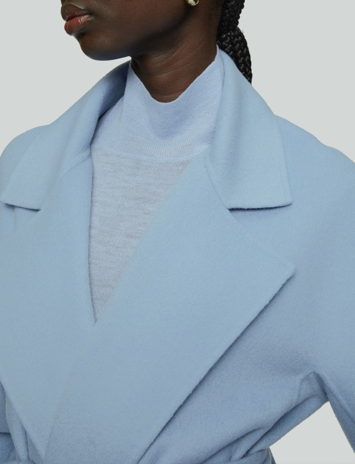 JOSEPH Fashion Women Costa Double Face Cashmere Coat Faded Sky