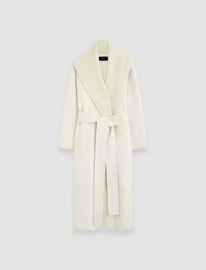 JOSEPH Fashion Women Rica Double Face Cashmere Coat Ivory