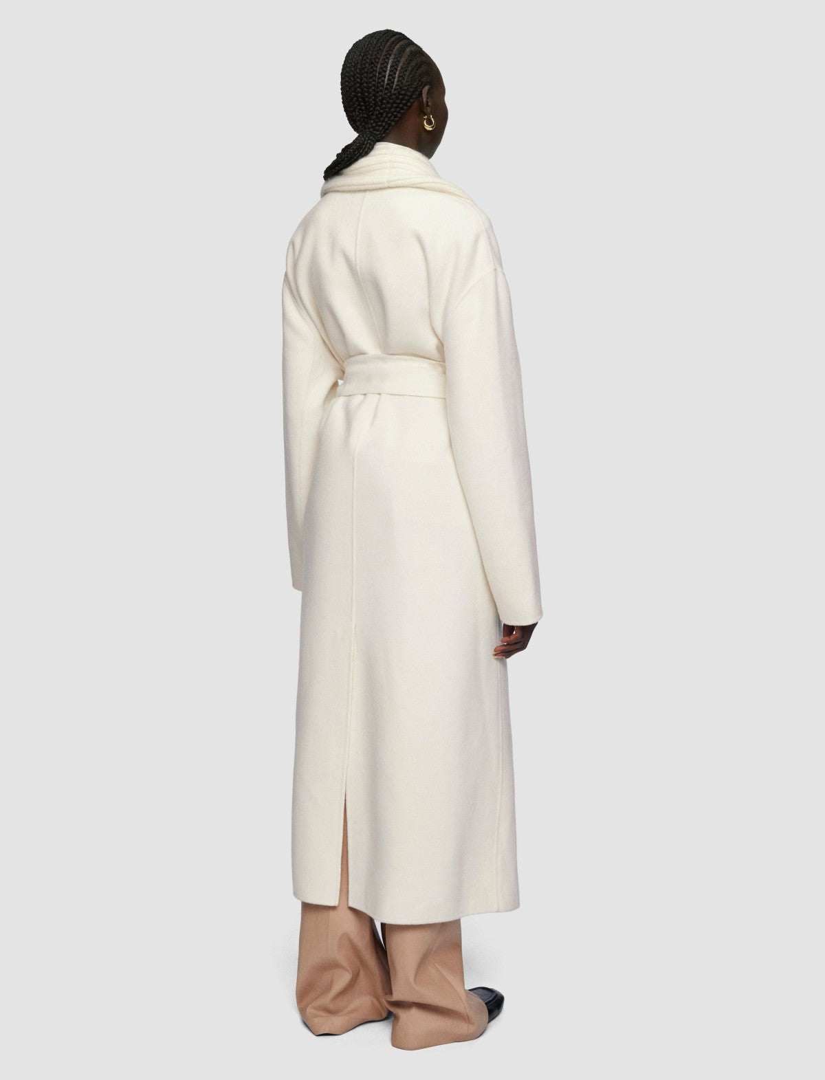 JOSEPH Fashion Women Rica Double Face Cashmere Coat Ivory