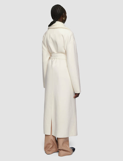 JOSEPH Fashion Women Rica Double Face Cashmere Coat Ivory