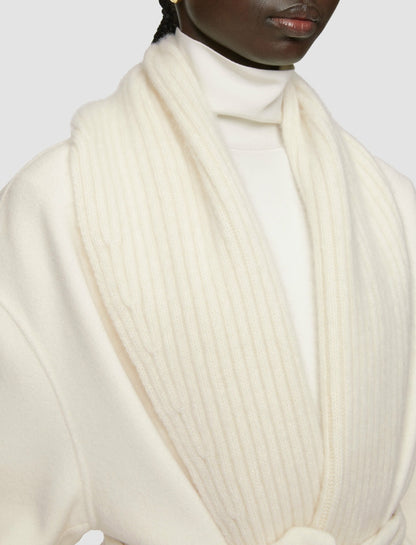 JOSEPH Fashion Women Rica Double Face Cashmere Coat Ivory