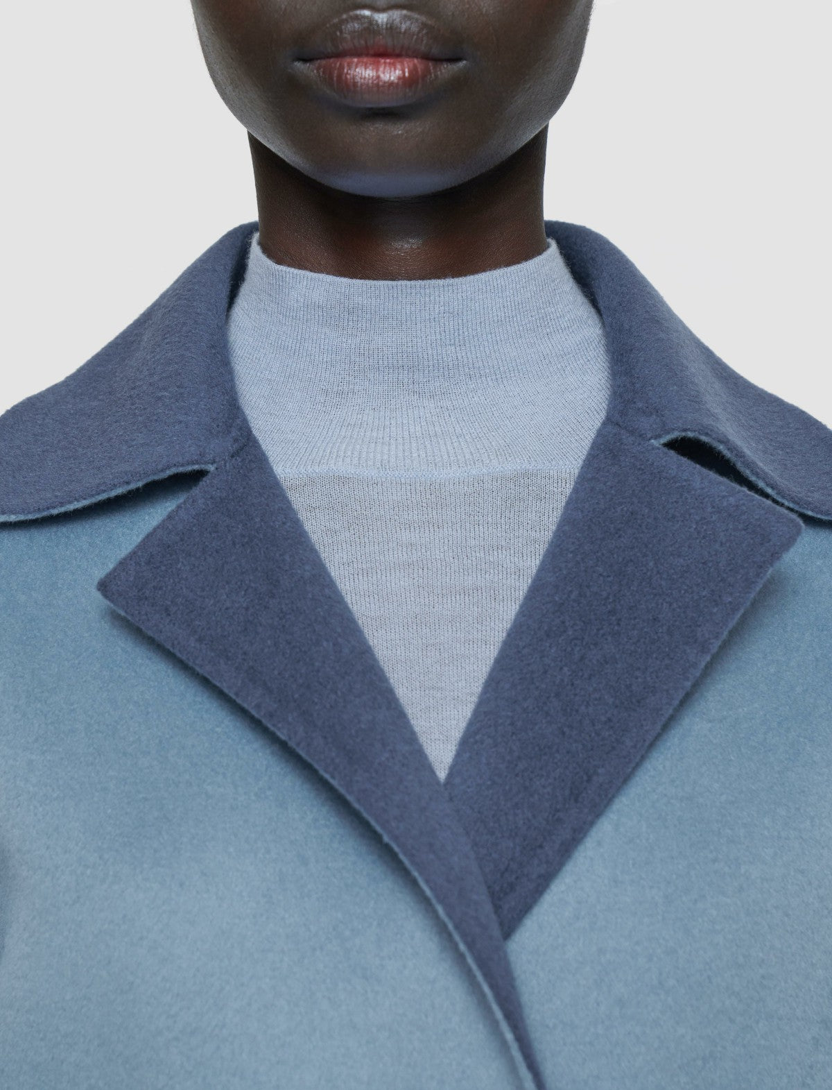 JOSEPH Fashion Women Arnold Reversible Double Face Cashmere Coat Faded Sky/Harbour