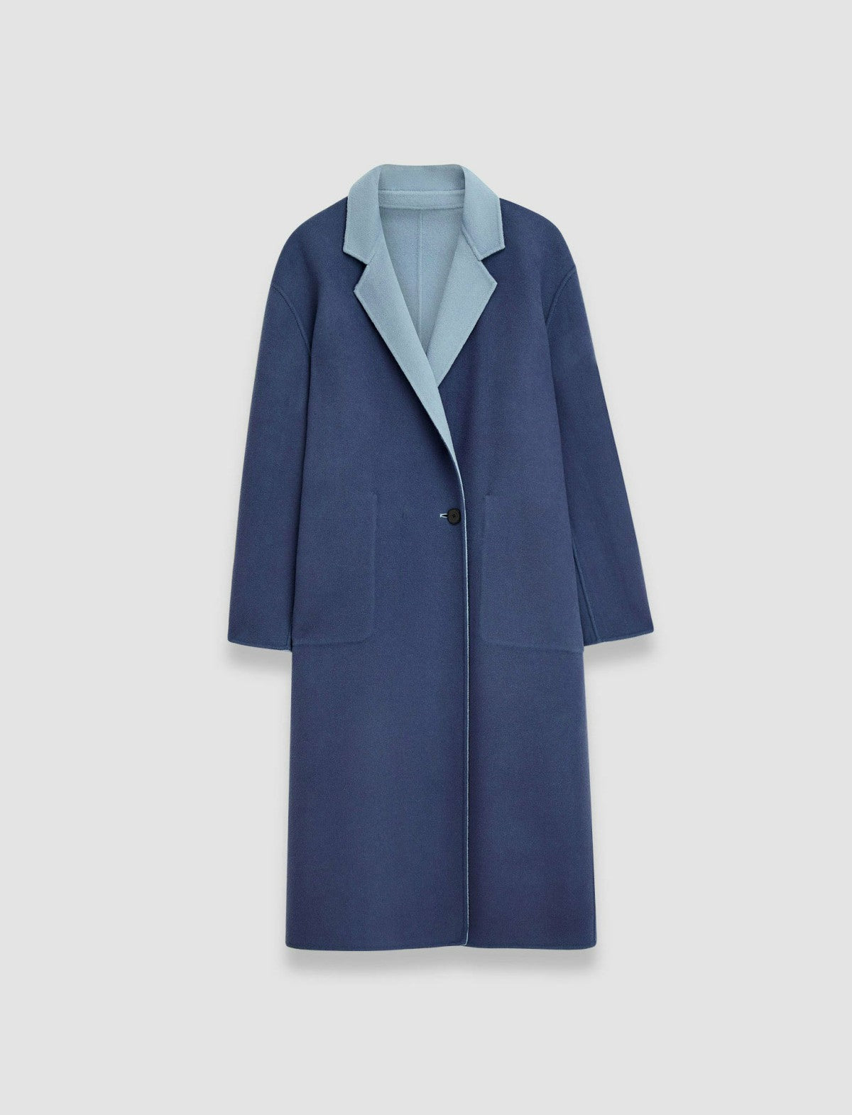 JOSEPH Fashion Women Edmond Reversible Double Face Cashmere Coat Faded Sky/Harbour