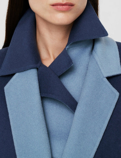 JOSEPH Fashion Women Edmond Reversible Double Face Cashmere Coat Faded Sky/Harbour