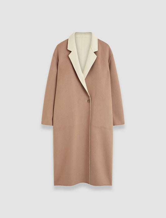 JOSEPH Fashion Women Edmond Reversible Double Face Cashmere Coat Ivory/Blusher