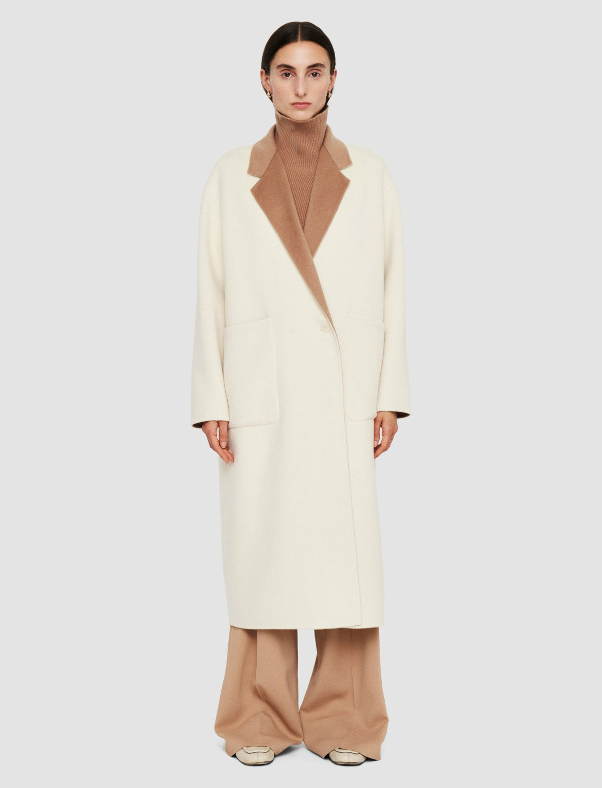 JOSEPH Fashion Women Edmond Reversible Double Face Cashmere Coat Ivory/Blusher