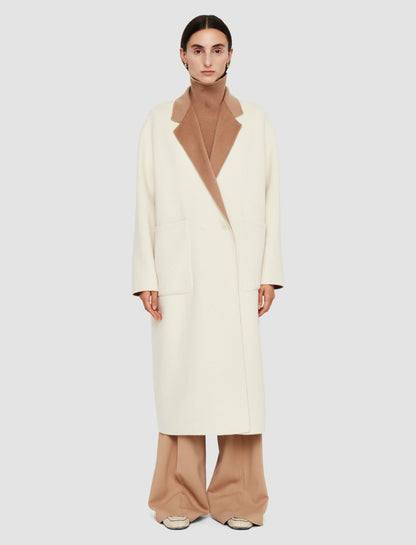 JOSEPH Fashion Women Edmond Reversible Double Face Cashmere Coat Ivory/Blusher