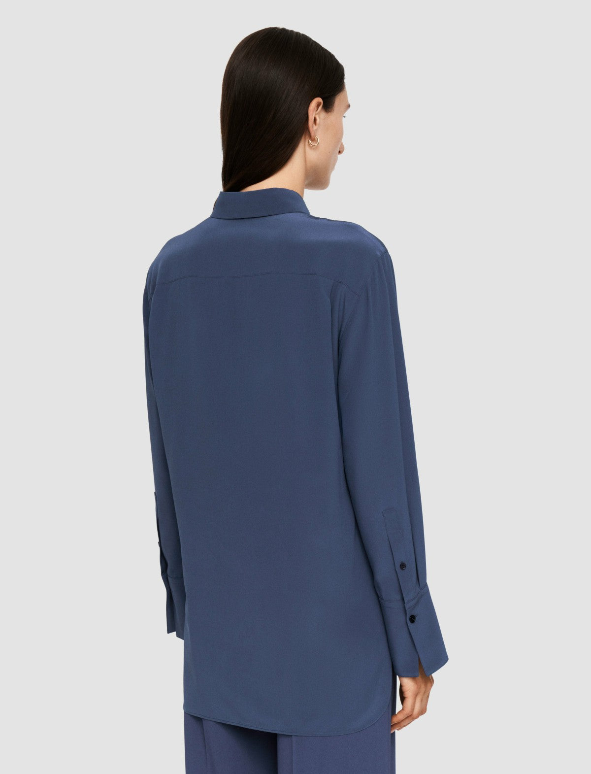 JOSEPH Fashion Women Joe Silk Crepe de Chine Blouse Harbour