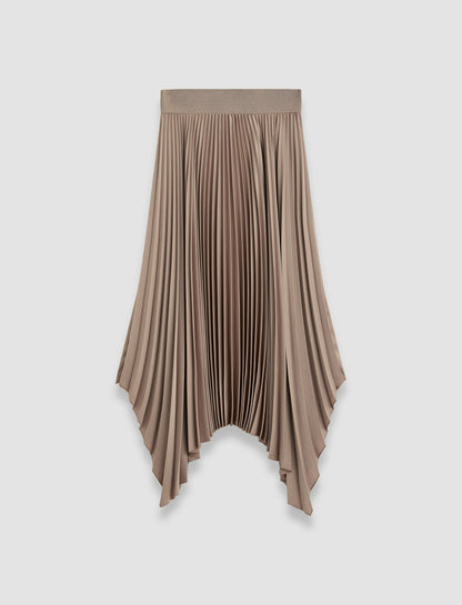 JOSEPH Fashion Women Ade Knit Weave Plissé Skirt Escargot