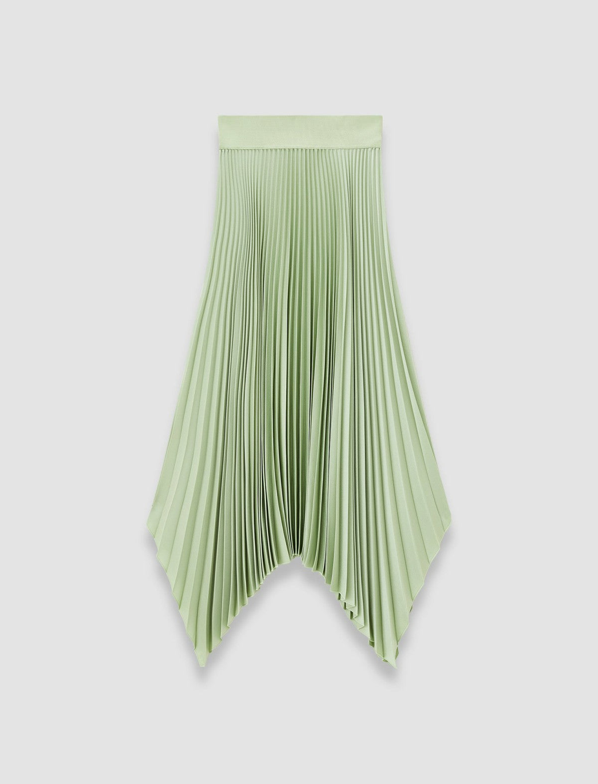 JOSEPH Fashion Women Ade Knit Weave Plissé Skirt Matcha
