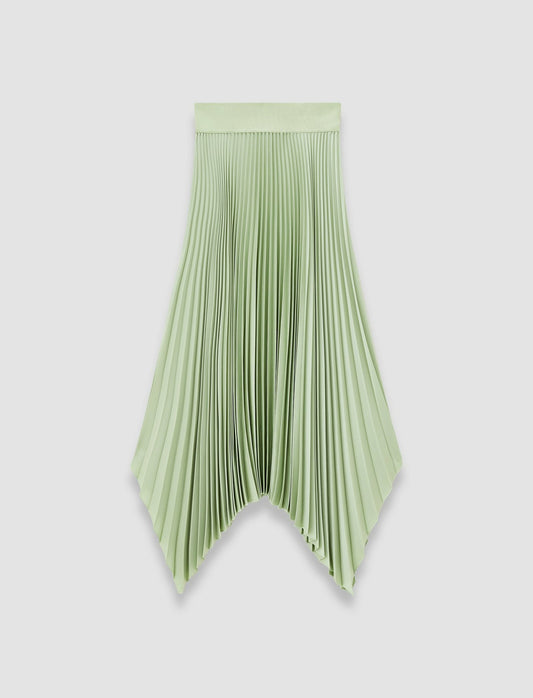 JOSEPH Fashion Women Ade Knit Weave Plissé Skirt Matcha