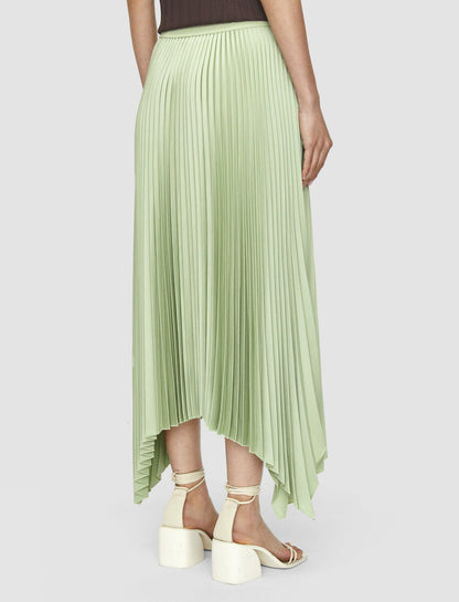 JOSEPH Fashion Women Ade Knit Weave Plissé Skirt Matcha