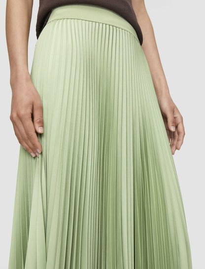 JOSEPH Fashion Women Ade Knit Weave Plissé Skirt Matcha