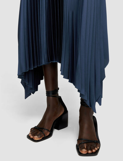 JOSEPH Fashion Women Ade Knit Weave Plissé Skirt Harbour