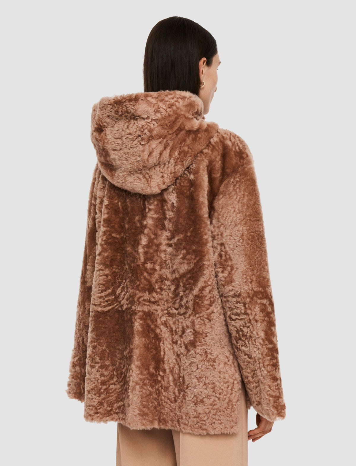 JOSEPH Fashion Women Cosser Reversible Shearling Coat Blusher