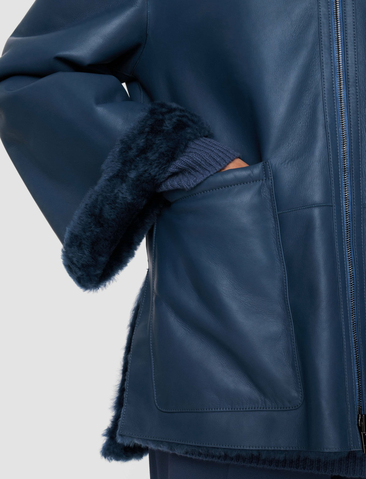 JOSEPH Fashion Women Cosser Reversible Shearling Coat Harbour