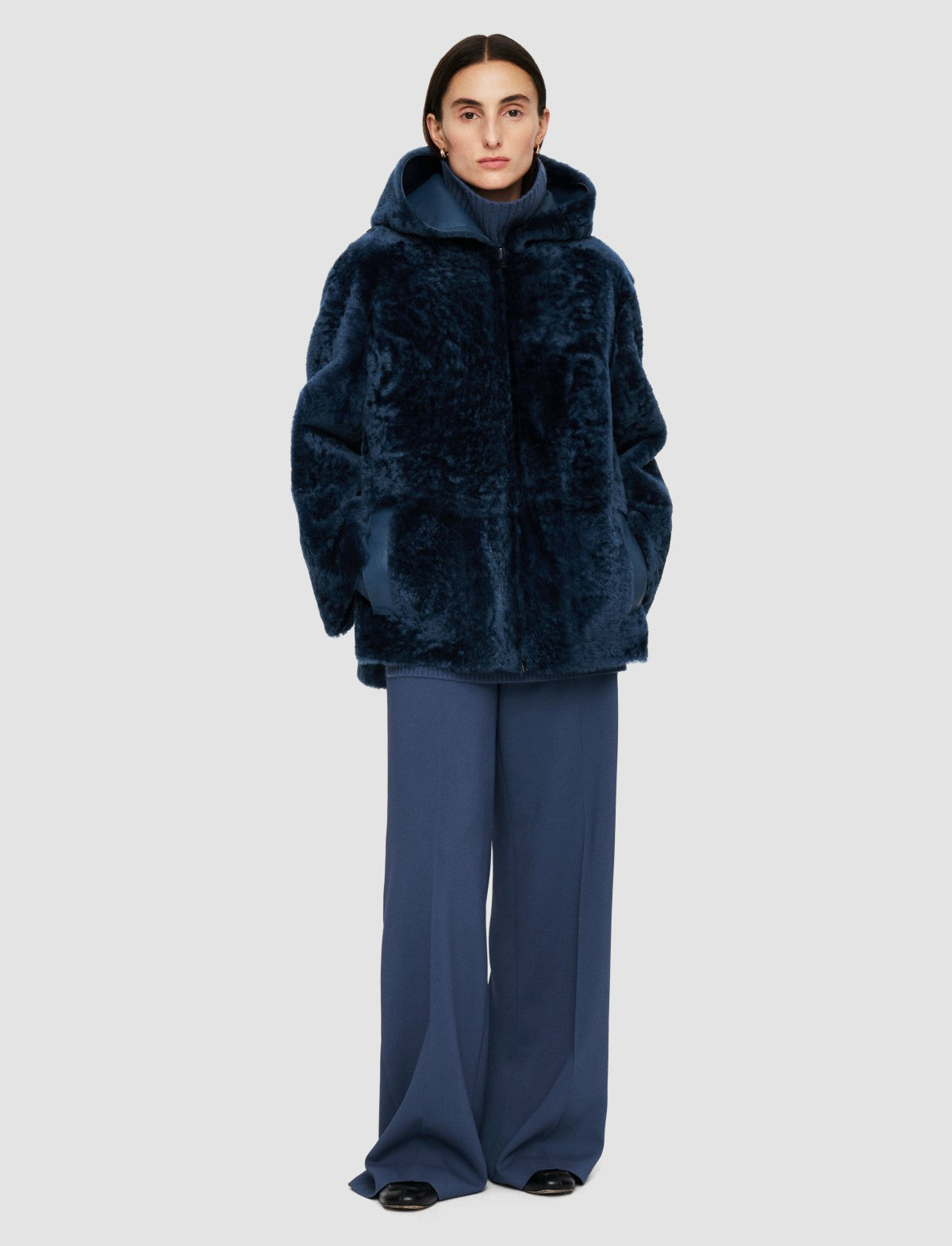 JOSEPH Fashion Women Cosser Reversible Shearling Coat Harbour