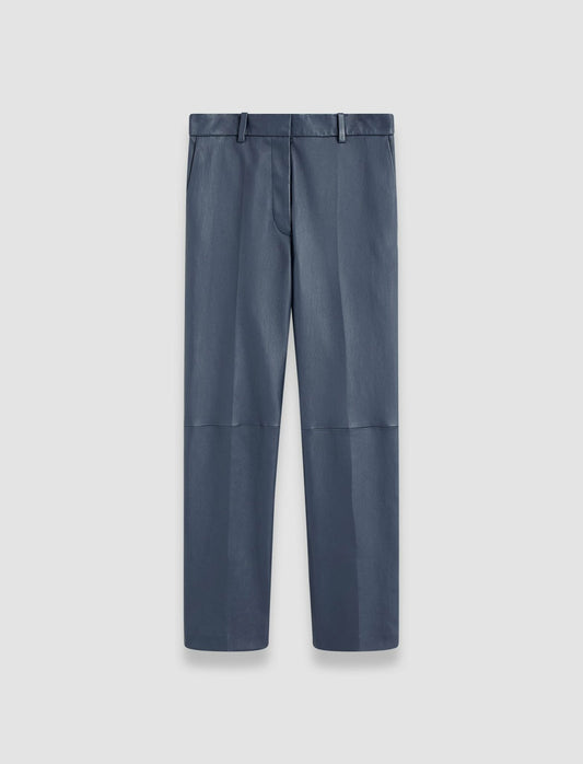 JOSEPH Fashion Women Coleman Leather Stretch Trousers Harbour