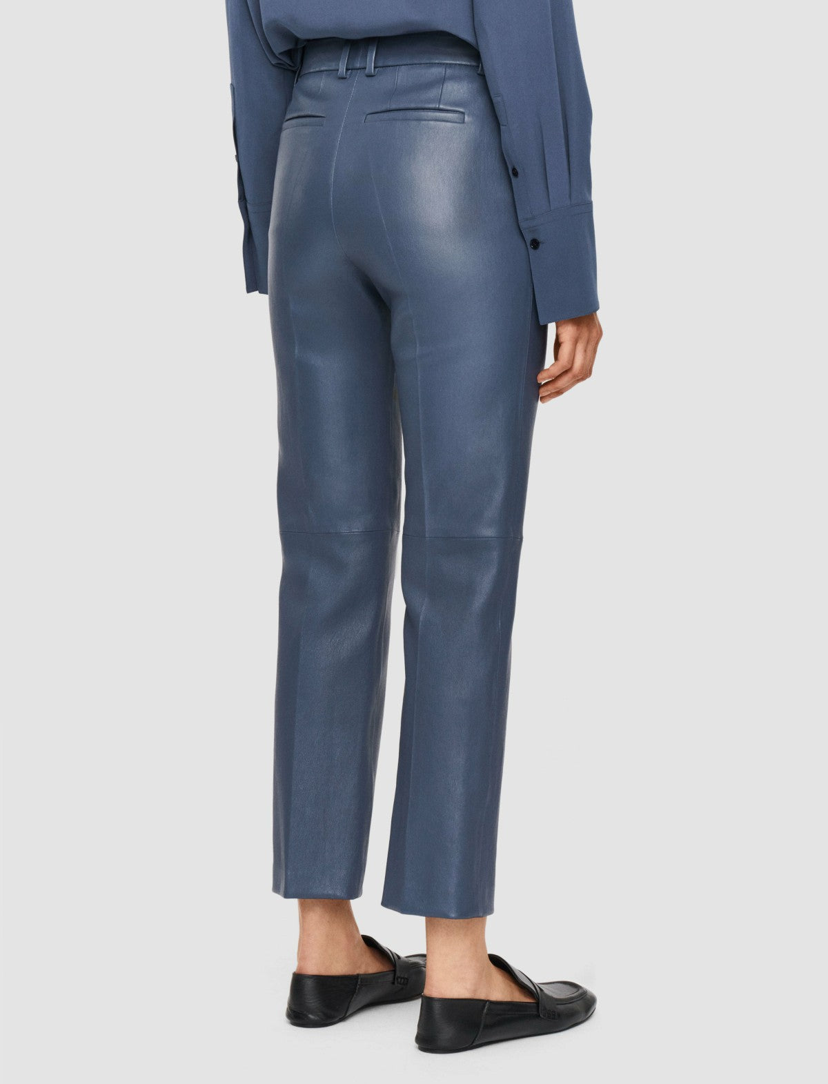 JOSEPH Fashion Women Coleman Leather Stretch Trousers Harbour